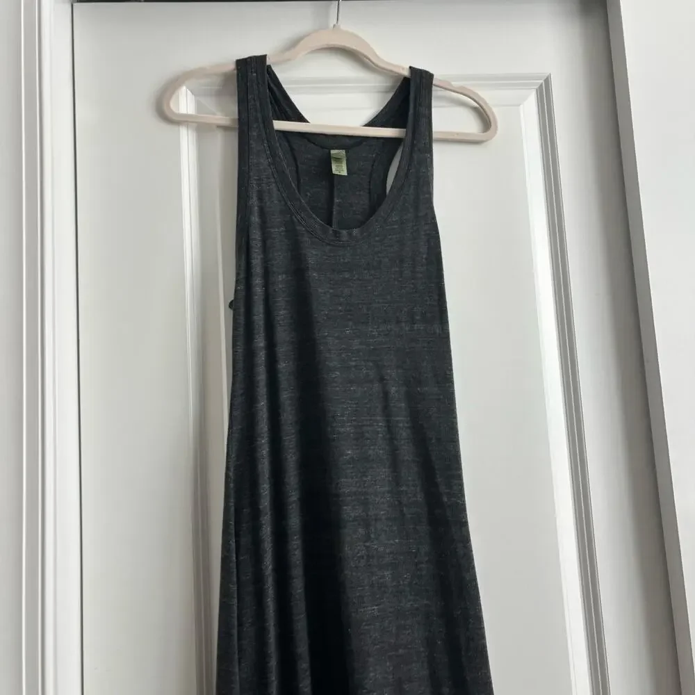 Alternative Earth Women’s Jersey Knit Tank Gray Maxi Dress Sz M Minimalist - Picture 12 of 12